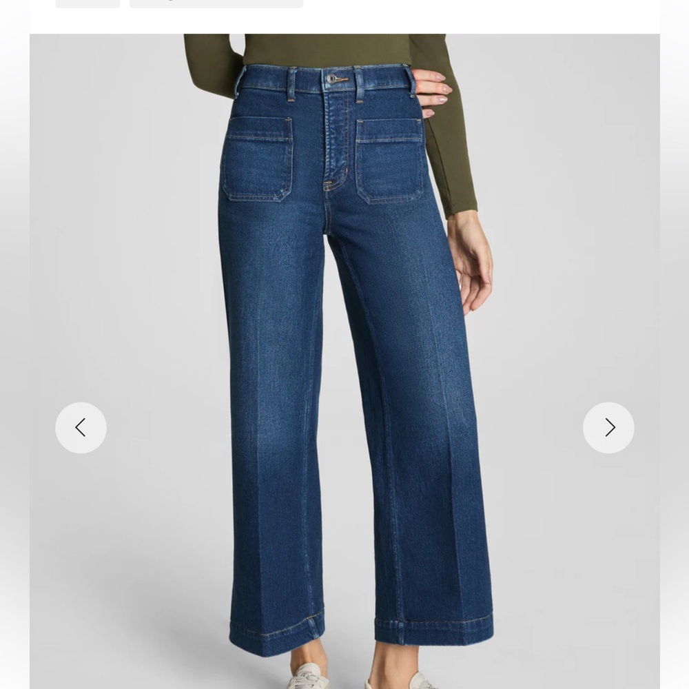 SPANX Dark Blue Flare Jeans never been worn